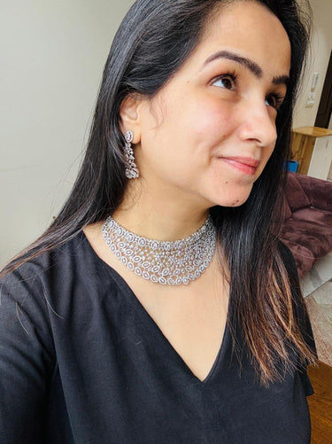 Diamond Choker Necklace Set
